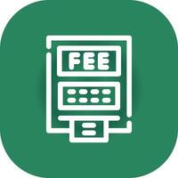 ATM Fees Creative Icon Design vector