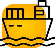 Cargo Ship Creative Icon Design vector