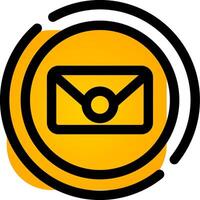 Circle Envelope Creative Icon Design vector