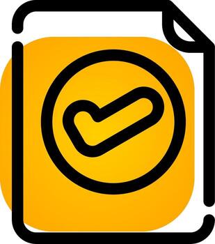 Valid Document Creative Icon Design vector