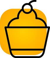 Cupcake Creative Icon Design vector