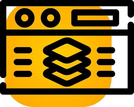 Full Stack Developer Creative Icon Design vector