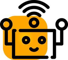 Robot Assistant Creative Icon Design vector