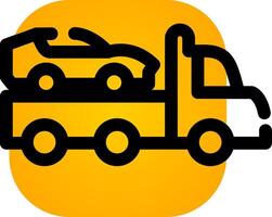 Tow Truck Creative Icon Design vector