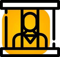 Prisoner Creative Icon Design vector