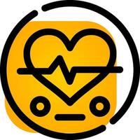 Heart Rate Creative Icon Design vector