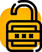 Lock Open Creative Icon Design vector