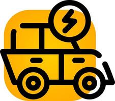 Electric Car Creative Icon Design vector