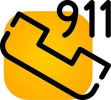 Call 911 Creative Icon Design vector