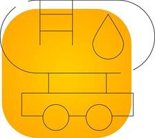 Tanker Truck Creative Icon Design vector