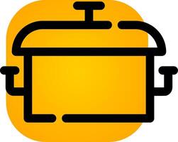 Cooking Pot Creative Icon Design vector