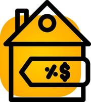House Sale Creative Icon Design vector