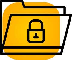 Locked Folder Creative Icon Design vector