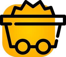 Mine Cart Creative Icon Design vector