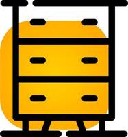 Chest of Drawers Creative Icon Design vector