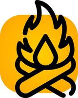 Winter Fire Creative Icon Design vector