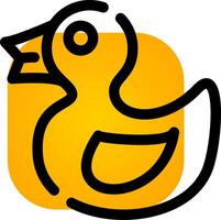 Rubber Duck Creative Icon Design vector