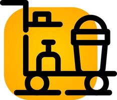 Cleaning Cart Creative Icon Design vector