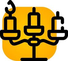 diseño de icono creativo de candelabros vector