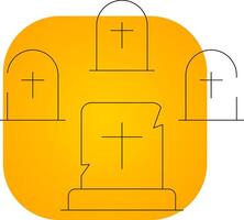 Graveyard Creative Icon Design vector