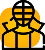 diseño de icono creativo de kendo vector