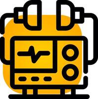 Defibrillator Creative Icon Design vector