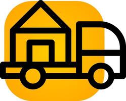 Moving Truck Creative Icon Design vector