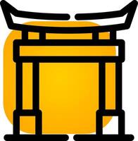 Torii Gate Creative Icon Design vector