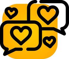 diseño de icono creativo de chat de amor vector