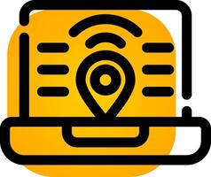 Digital Nomad Hub Creative Icon Design vector