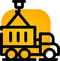 Container Truck Creative Icon Design vector