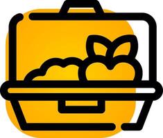 Lunch Box Creative Icon Design vector