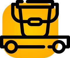 Cleaning Cart Creative Icon Design vector