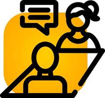 Job Interview Creative Icon Design vector