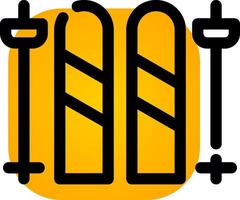 Skis Creative Icon Design vector