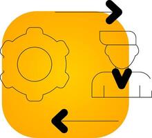 Machine to Person Creative Icon Design vector