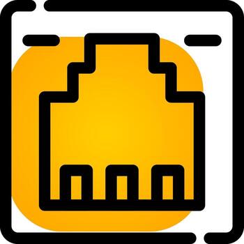 diseño de icono creativo lan vector