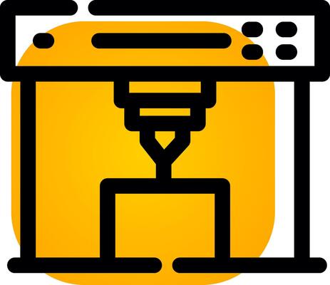 3d Printer Creative Icon Design