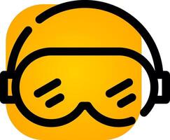 Ski Goggles Creative Icon Design vector