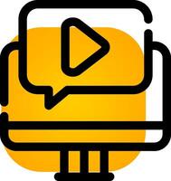 Video Tutorial Creative Icon Design vector