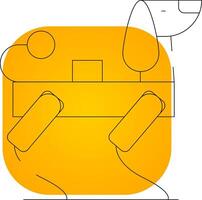 Robot Dog Creative Icon Design vector