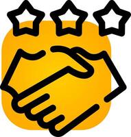 Game Handshake Creative Icon Design vector
