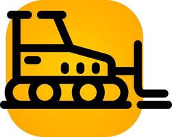 Bulldozer Creative Icon Design vector