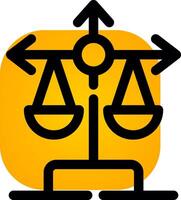 Balance Scale Creative Icon Design vector