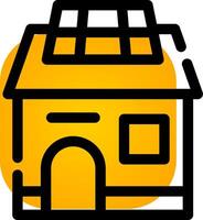 Solar House Creative Icon Design vector