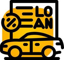 Car Loan Creative Icon Design vector