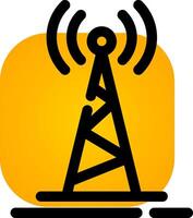 Radio Tower Creative Icon Design vector