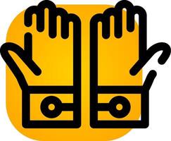 látex guantes creativo icono diseño vector