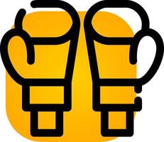 Boxing Gloves Creative Icon Design vector