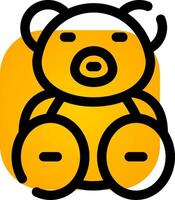 Teddy Bear Creative Icon Design vector